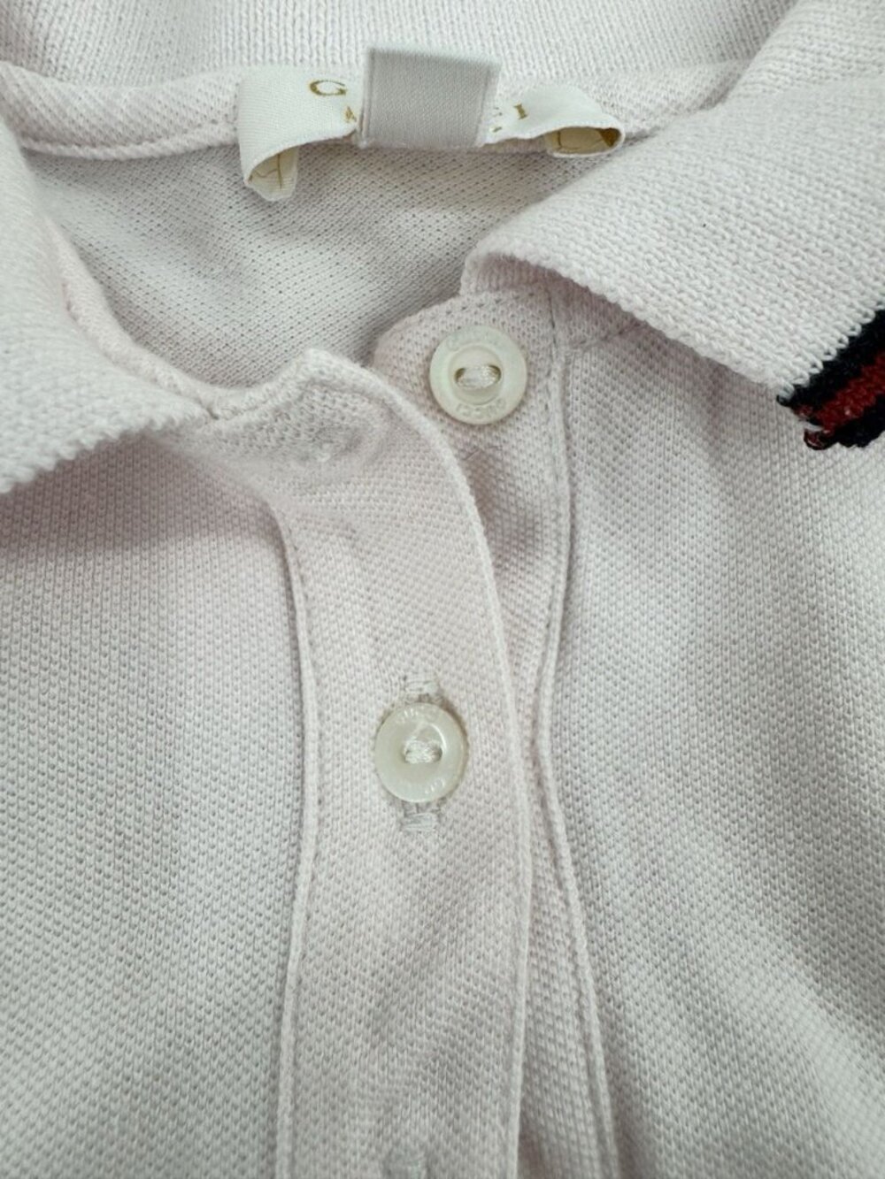 Gucci Baby Girl Light Pink Dress with Navy and Burgundy Trim Size 12M-18M - Picture 8 of 15